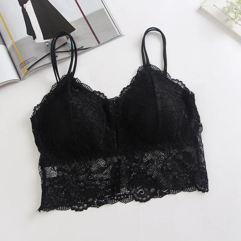 

[La MaxPa] Top Sale Black White Girl Lady Lingerie Tank Top Women Underwear Lace Condole Belt Fitness Female Camisoles