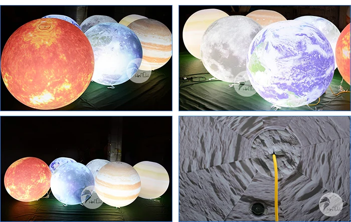 В высокое качество рекламный щит из ПВХ Дисплей Светодиодный Надувные планета воздушные шары