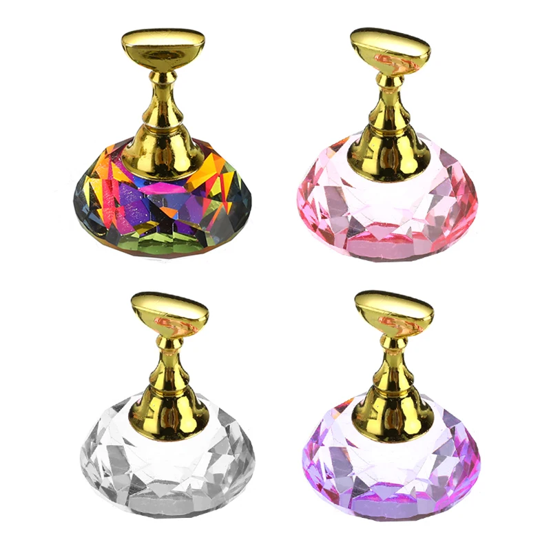 

5Pcs/set Magnetic Nail Color Display Holders Stand Practice Training Nail Showing Shelf Crystal Alloy Nail Art Painting Tool