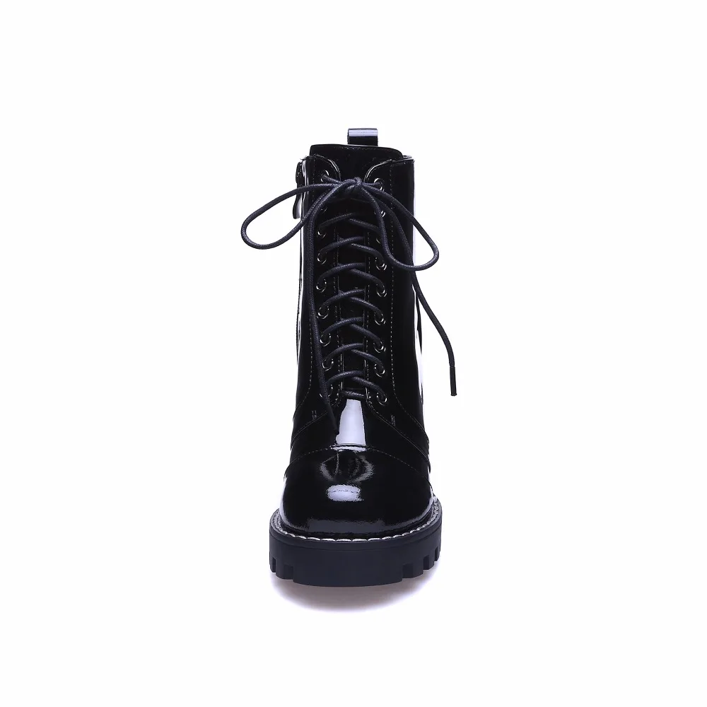 Arden Furtado/Новинка года; стильная зимняя обувь на платформе и высоком каблуке; Модные женские ботинки из натуральной кожи; ботильоны с перекрестной шнуровкой