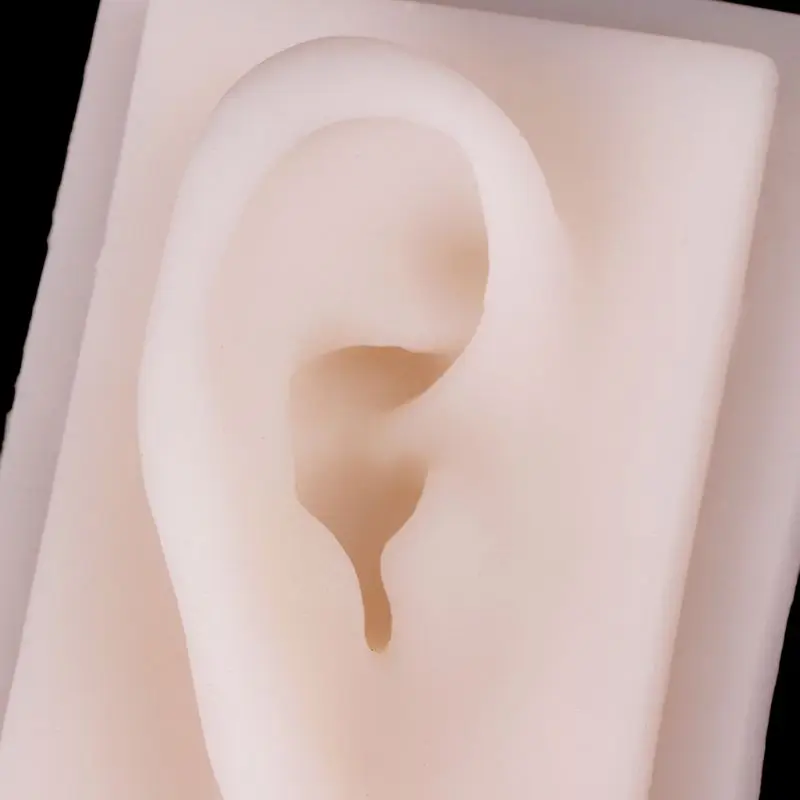 Медицинский реквизит модель человеческого мягкого силикона правое ухо модель в натуральную величину иглоукалывание исследование Практика Инструмент