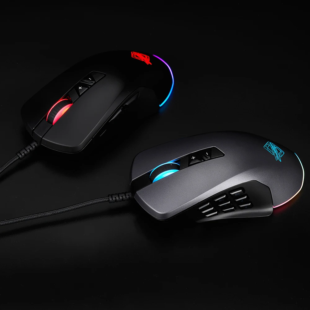 

AJAZZ 5000DPI Modular Gaming Mouse Wired Mouse Gamer Optical Sensor RGB Backlit Mouse Magnetic Competitive Modular