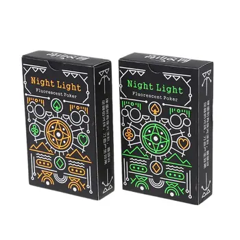 

1 Set High Quality Paper Hot Black Luminous Poker Card Bar Party KTV Fluorescent Playing Cards Night Game
