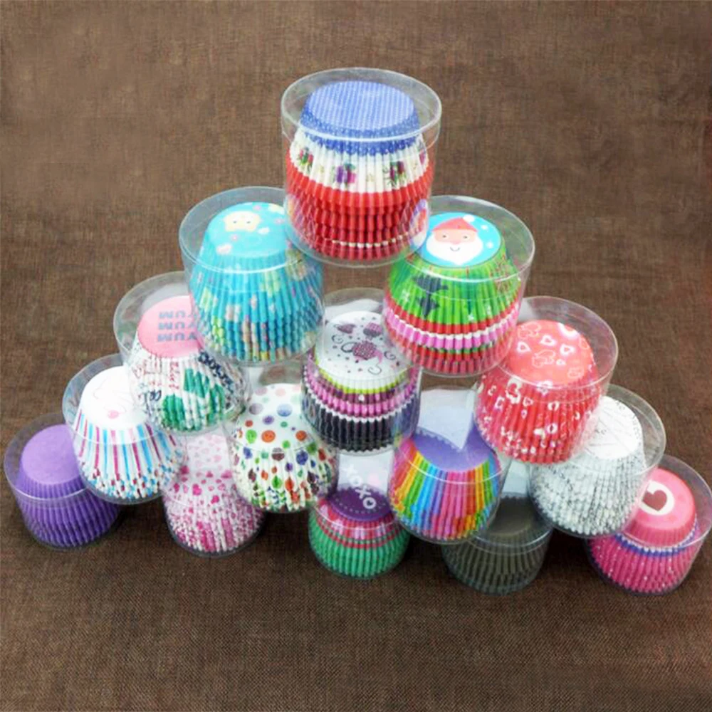 100pcs Paper Cake Baking Paper Cup Cupcake Muffin Tray Home Party