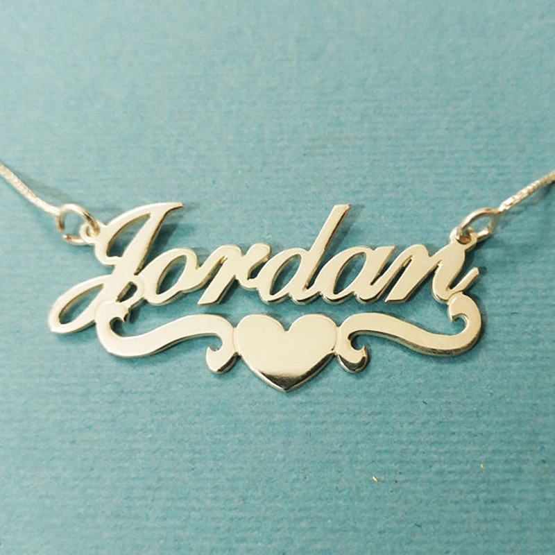 Heart With Personalized Name Necklace & Pendants For Women Custom