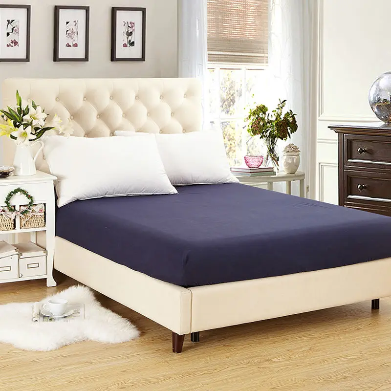 2017 Modern Healthy Mattress Cover 100 Quality Polyester Navy Blue