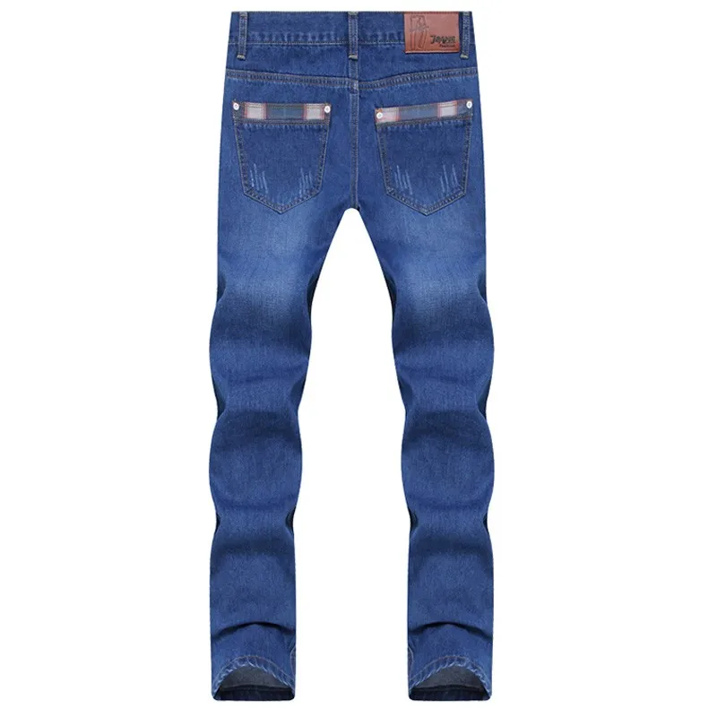 Новые стильные мужские повседневные брюки высокого качества, упругие мужские джинсы, модные классические джинсы, обтягивающие мужские джинсы - Цвет: light blue