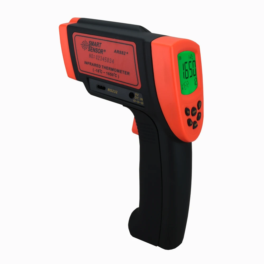 

SAMRT SENSOR -18~1650C(0~3002F)Non-Contact laser IR Digital Temperature Gun Pyrometer meter Digital Infrared Thermometer