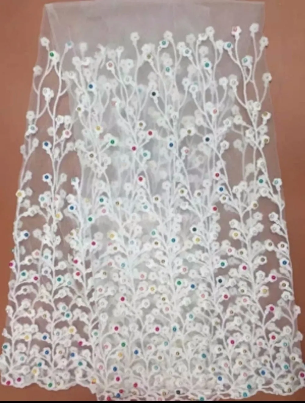 

2016 African cord lace, CA333 French Net Lace Fabric with diamond For Wedding Party dress Embroidery tulle beaded lace fabric