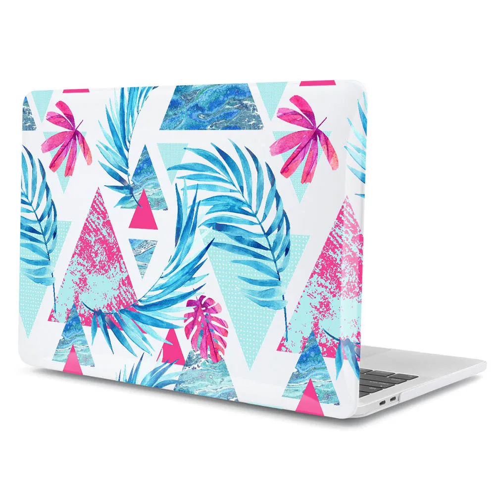 Летний стиль листьев узор Жесткий чехол для Macbook Air 11 12 13 Laptop Sleeve Mac book Pro 13 15 A1989 A1706 с retina - Цвет: SBL024