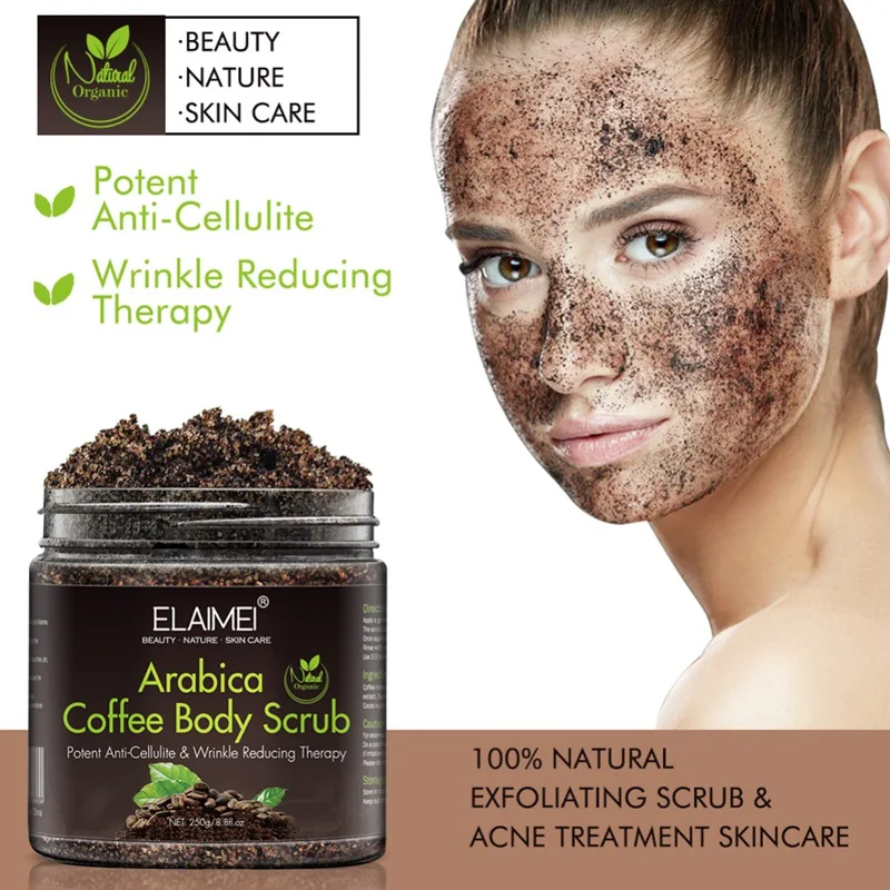 Coffee Scrub Body Scrub Cream Facial Dead Sea Salt For Exfoliating Whitening Moisturizing Anti Cellulite Treatment
