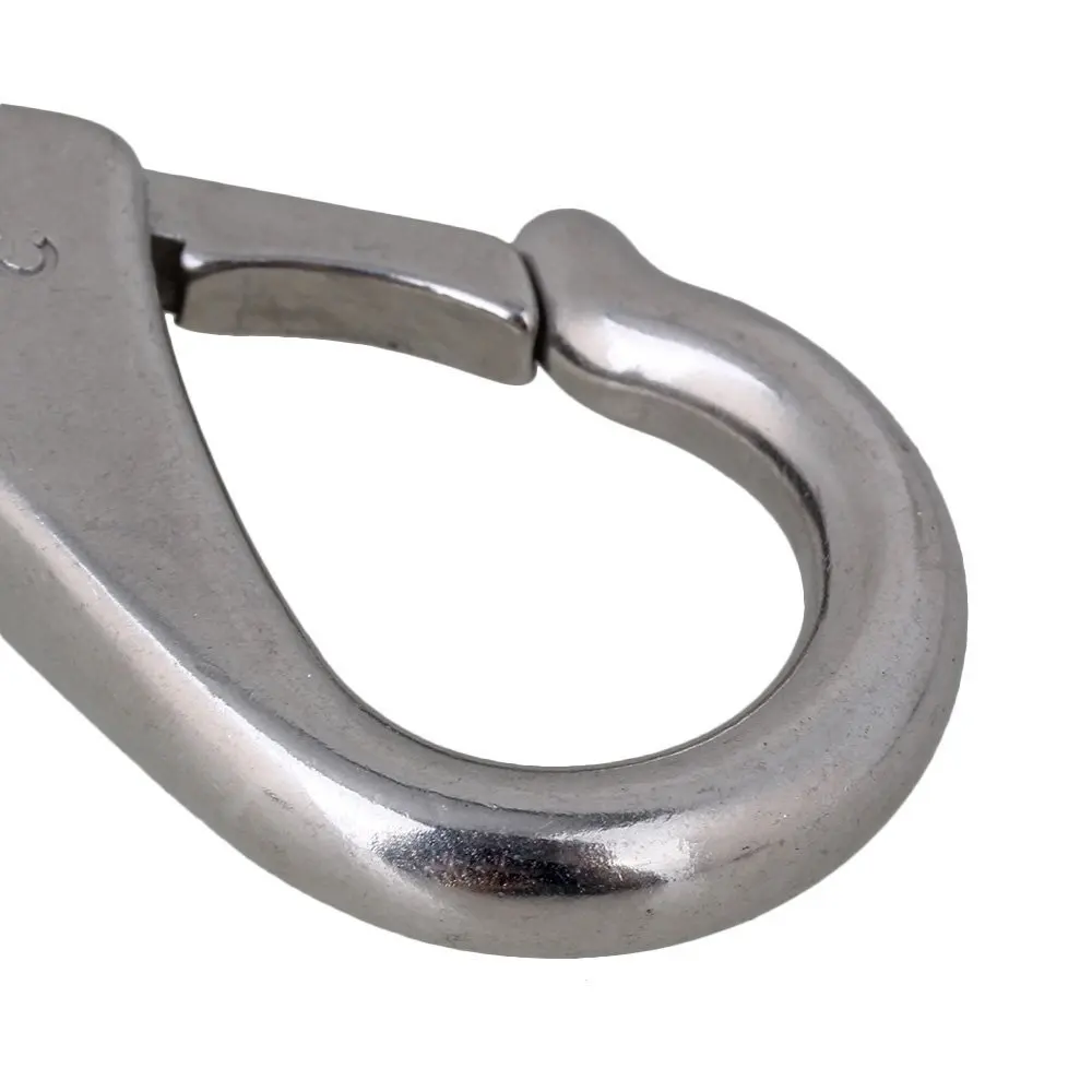 10-Pack 96,5 мм серебро 304 нержавеющая сталь 3# карабин безопасный замок катер крюк фиксированный крюк для глаз