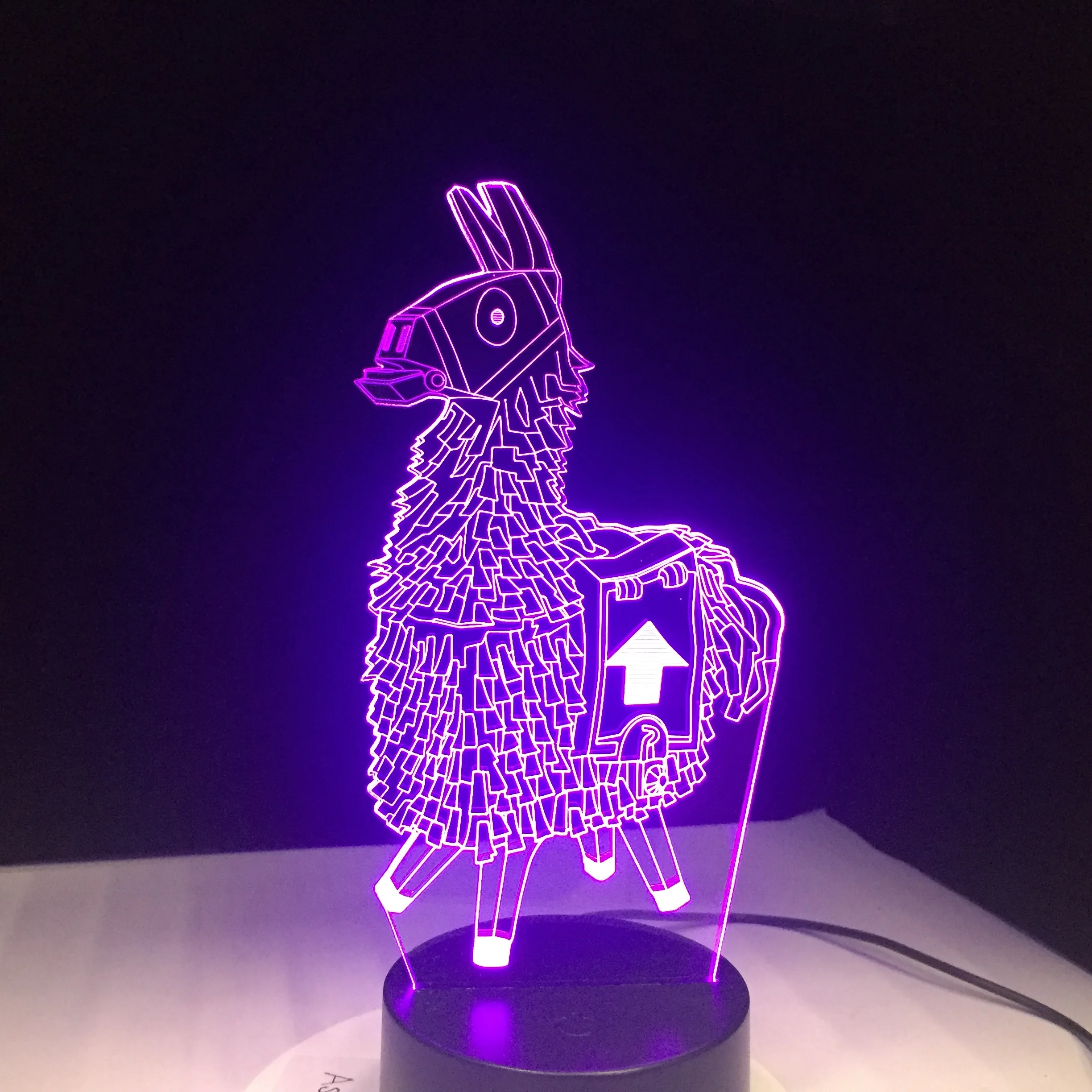 Stash Альпака Llama Scar Chug Jug gaper Glider Girl Skin 7 цветов 3D светодиодный светильник ночник на