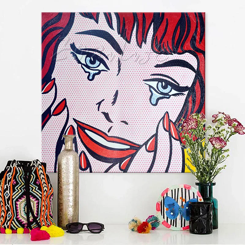 Постер с героями мультфильмов Поп Арт картина маслом на холсте ручная роспись