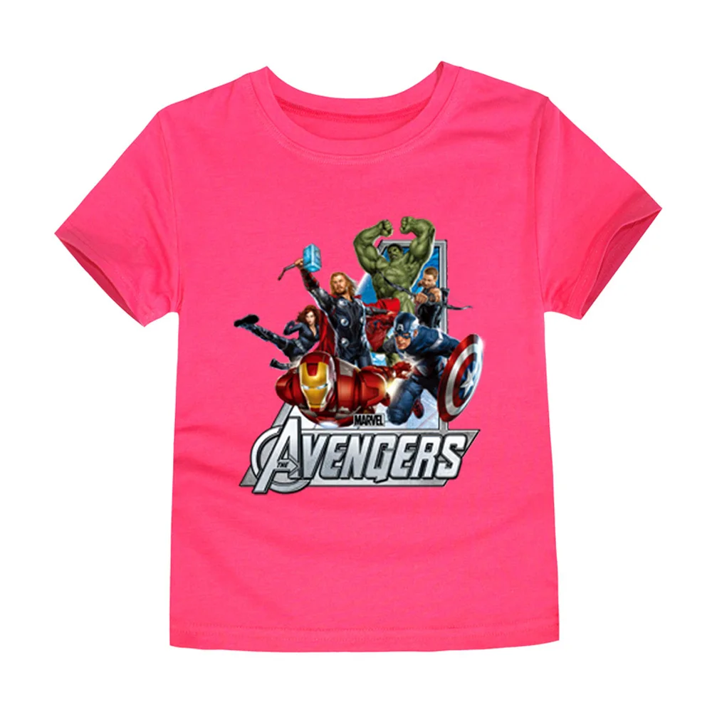 TINOLULING/футболка с принтом «мстители» для мальчиков и девочек детская футболка детские топы с супергероями, брендовые футболки для детей возрастом от 2 до 14 лет