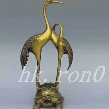 Разработка китайских Классическая античная латунь Дракон Черепаха краны статуя