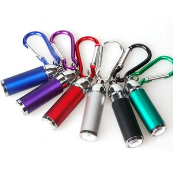 

DHL 500pcs practical Mini Flashilight torch Carabiner Keychain Hook Lamp Christmas Gifts LED