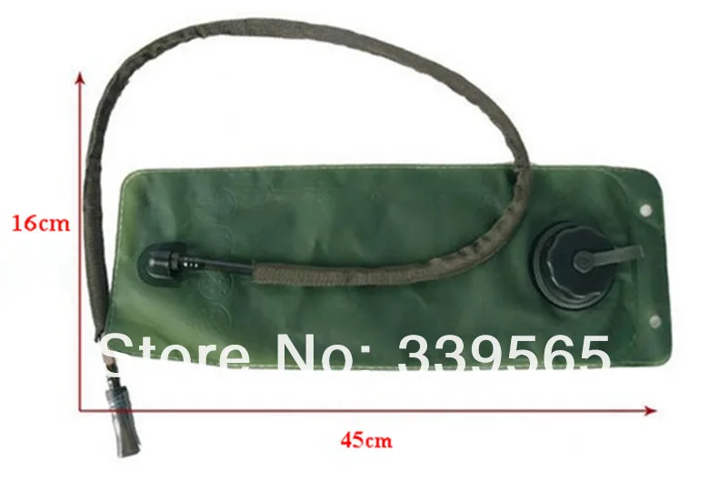 Тактический военный для гидратации воды Перевозчик 3L рюкзак с плечевым ремнем 2,5 л пузыря укуса клапан DrinkTube зеленый