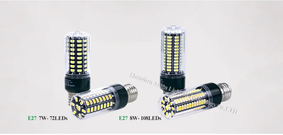 E27 светодиодные лампы кукурузы SMD5736 AC85-265V светодиодные лампы для дома E14 Led 28 40 72 108 132 156 светодиоды Светодиодные лампы e27 15 W 3,5 W 5 W 7 W 8 W 12 W
