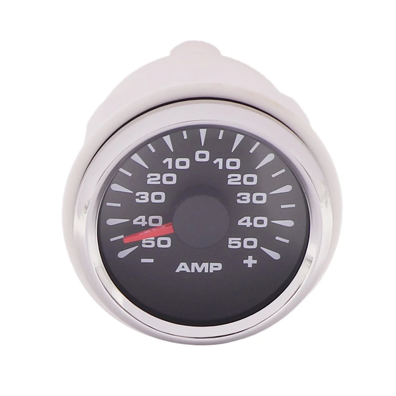 52mm Amp indicadores Ampere metros amperímetros +/-50A impermeable IP67 8 colores de luz 12 V 24 V - 1