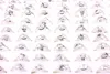 Wholesale Lots Job 20Pcs White Crystal Rhinestone Women Rings Engagement Wedding Party Gift Fashion Jewelry HOT 3