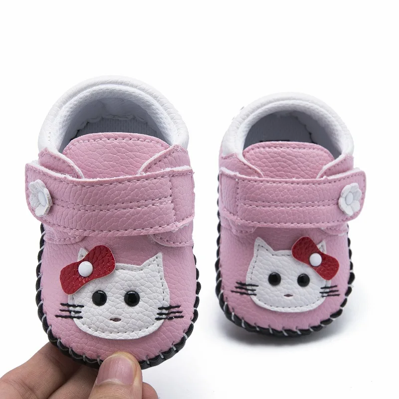 Для новорожденных; обувь для маленьких мальчиков и девочек животный узор; милая обувь на весну/осень сверхмягкий резиновый дно для детей ясельного возраста, для тех, кто только начинает ходить - Цвет: Розовый