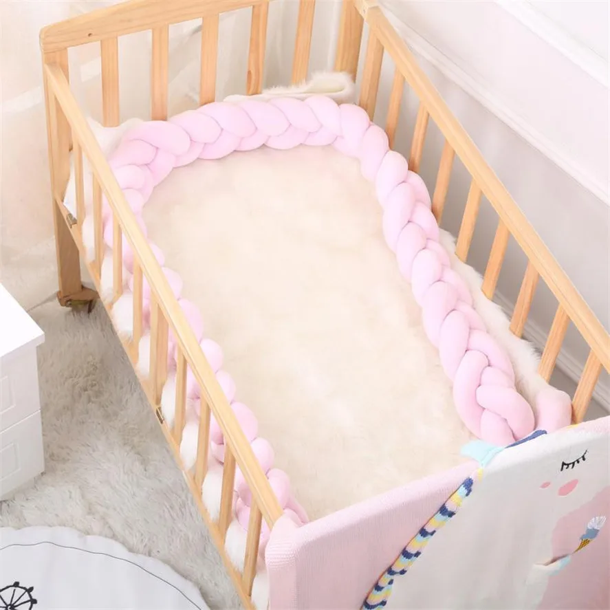 Buy HOT 1pc Knot Baby Bed Bumper Crib Protector Infant