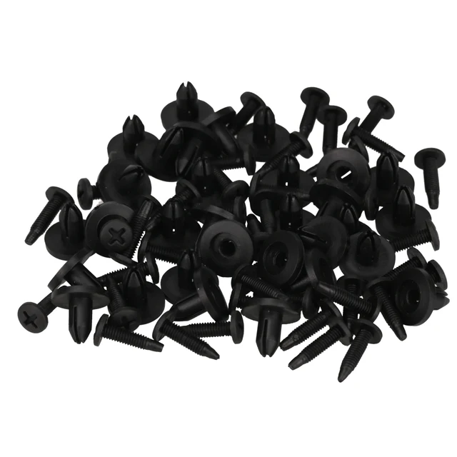 100pcs 6MM Car Interior Trim Card Panel Fixed Clamp Vehicle Auto Door Fastener Buckle with