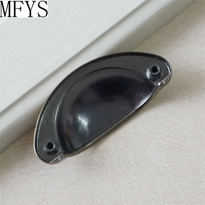 Vintage Style Shell Design Dresser Drawer Handles Knob / Rustic Antique Bronze Retro Kitchen Cabinet Handle Hardware Cupboard