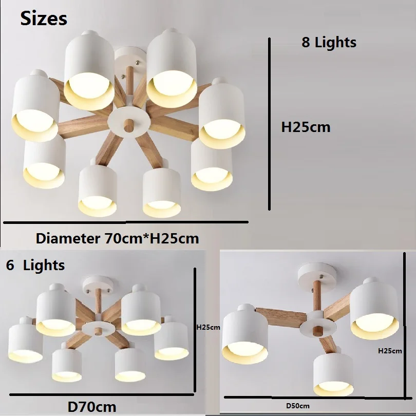 Современная светодиодная Люстра для гостиной, спальни, подвесное освещение, деревянные светильники, железные абажуры, скандинавские люстры