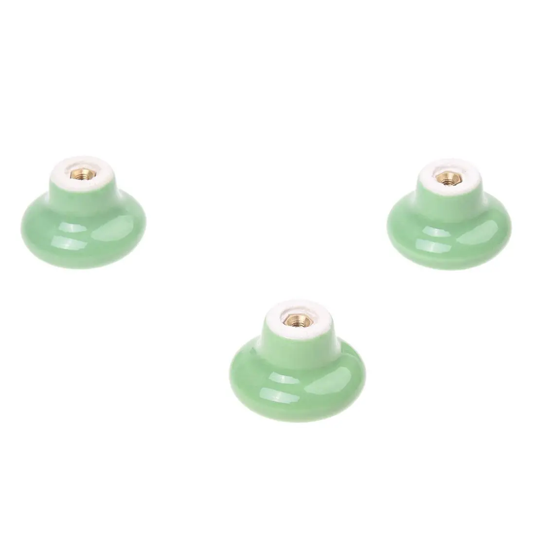 

HHTL-5 x Round Ceramic Kitchen Cabinet Handles Pull Buttons pull handle(Green)