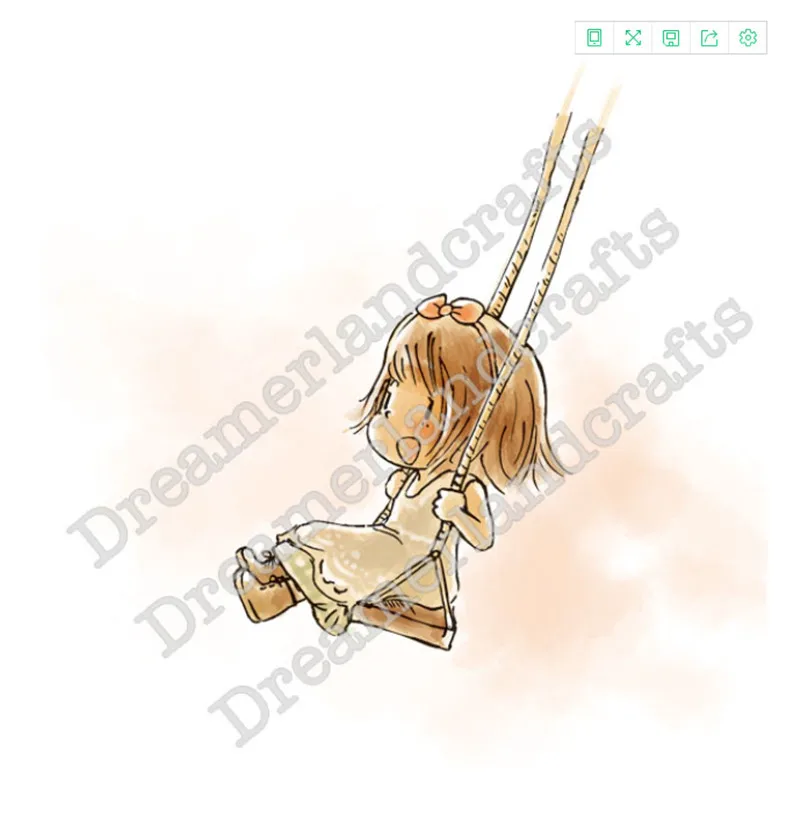 

10x6 Girl is swinging Transparent Clear Stamps Silicone Seals for DIY scrapbooking photo album Card Making