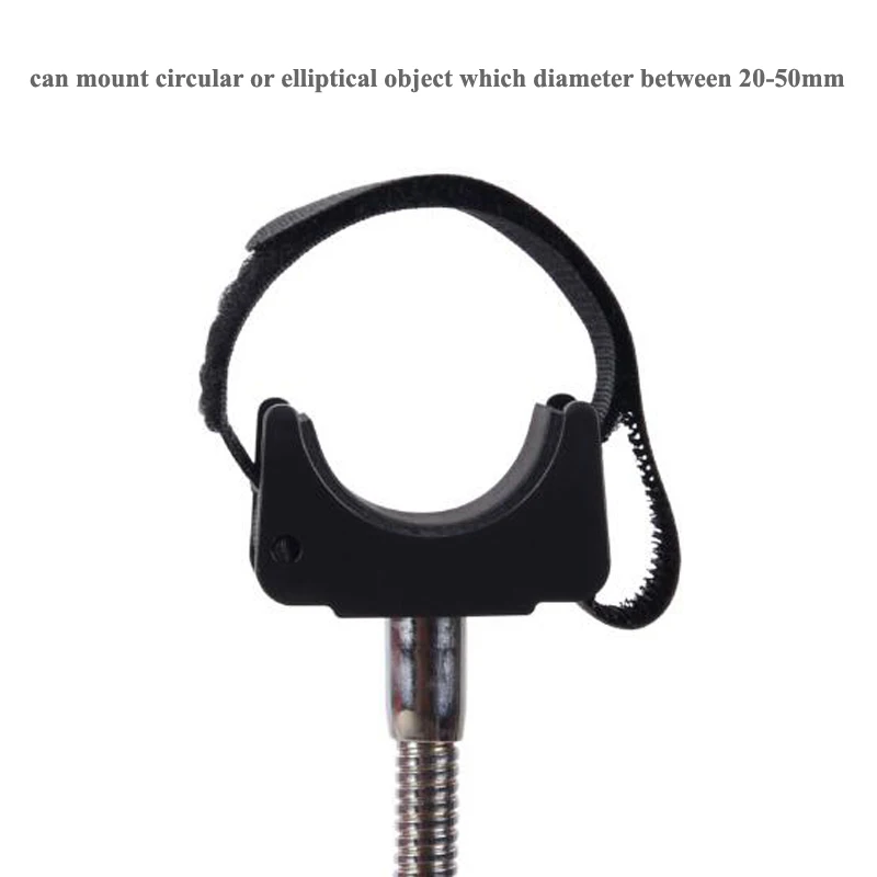 Flashlight Holder U Type 1/4 Threaded hole diameter 6mm Screw Magic Tape Clip for Fishing Lamp Flashlight Mount Camera Bracket