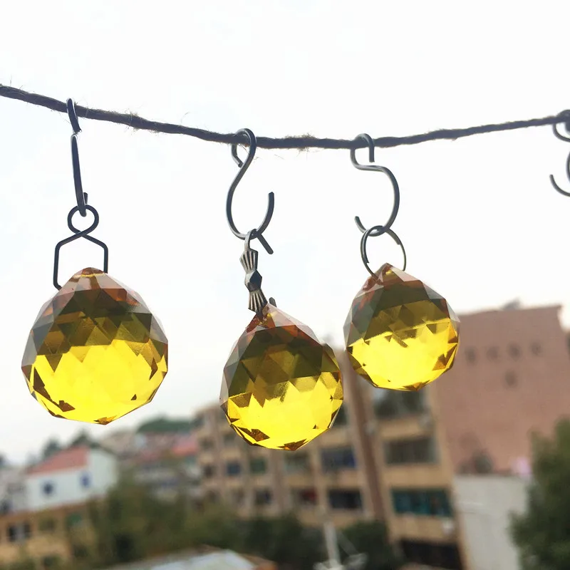 Lustre de Cristal de Venda Ouro Pendurado Cristal Facetado Balls Anéis Livres Pingentes Quente Bonita Suncatcher Suspensão Gotas 10 Pcs 20mm 4 de Venda Quente Bonita suncatcher suspensão gotas
