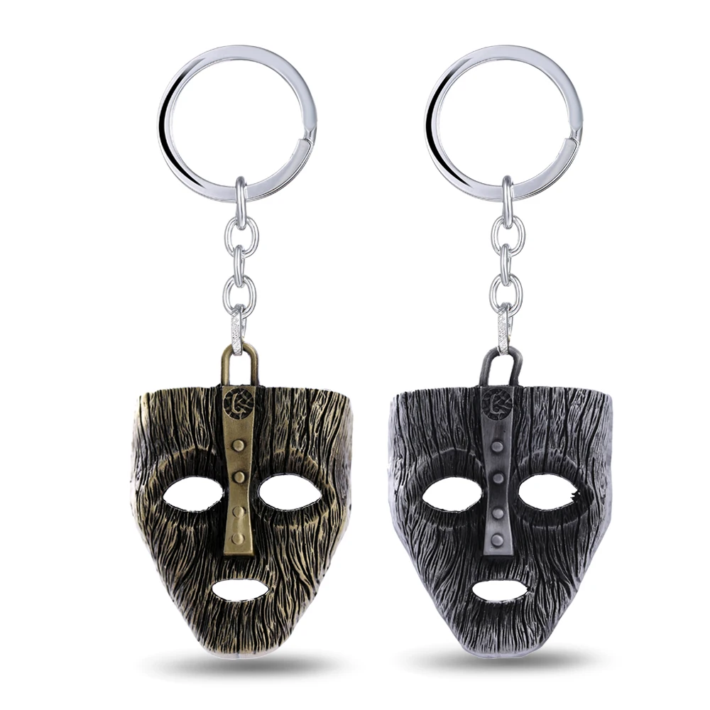 

Mengtuyi Jewelry Geek 2 MASK Keychain Metal Key Chain 3 Colors Holder Metal Disguise Mask Pendant Bear Keychain