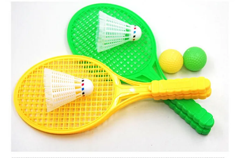 1Pair Educational Toys Child Dual Badminton Tennis Racket Toys Baby