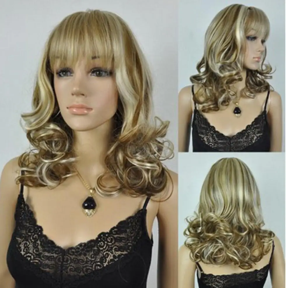 OYM Free Shipping All Hallowsday Witch Fashion Curly Mixed Color Ombre Blonde Cosplay Wig/Wigs |