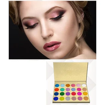 

24 Colors Glitter Eyeshadow Palette Pressed Powder Rainbow Diamond Eye Shadow Makeup Palette Nude Shimmer Smokey Eyes Cosmetics