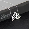 Collier de montagne Lotus Fun en argent Sterling 925 fait à la main avec pendentif Acessorios pour femmes Collier ► Photo 3/6