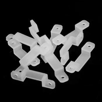 

YAM 10 Pcs 8/10/12mm Silicon Clip For Fixing 3528 5050 5630 RGB Single Color LED Strips