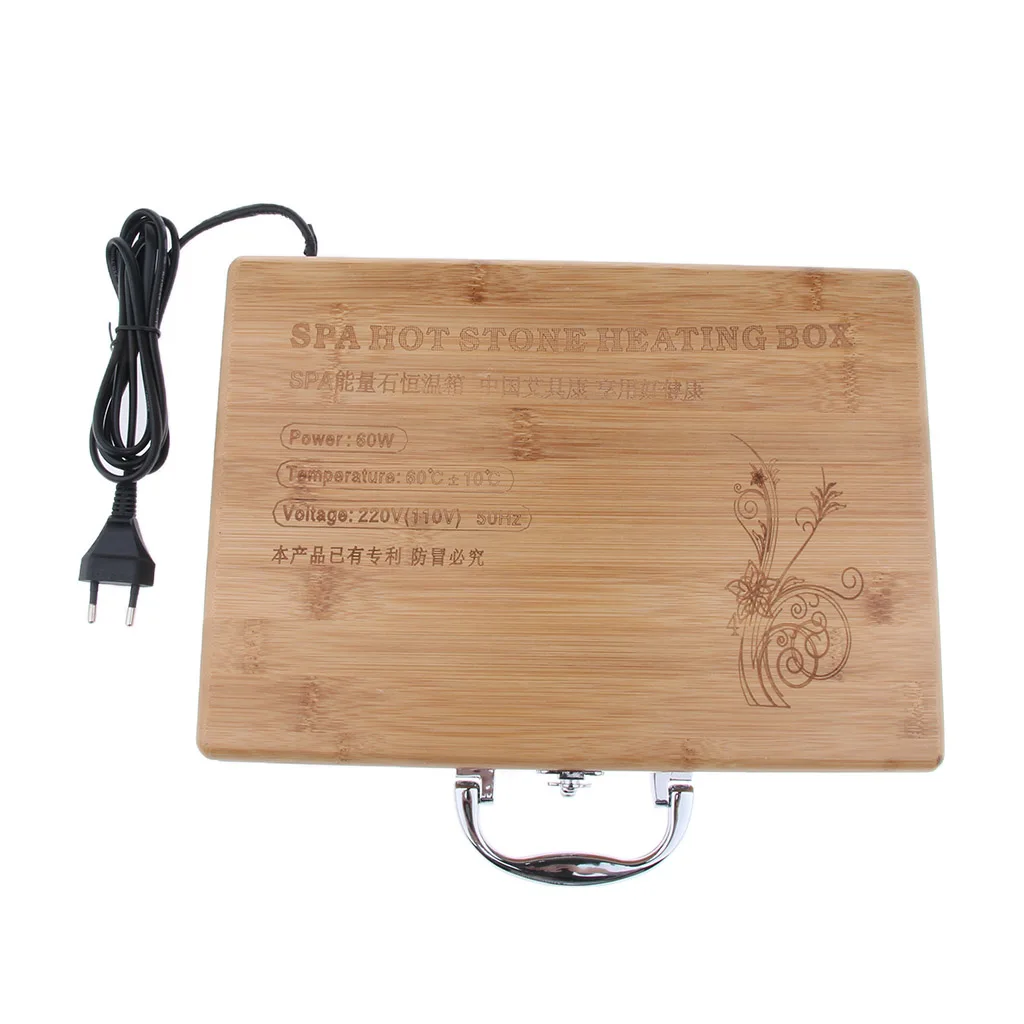 

1pcs Spa Massage Hot Stone Rock Heating Box Case Massage Stone Warmer Case Heater EU Plug