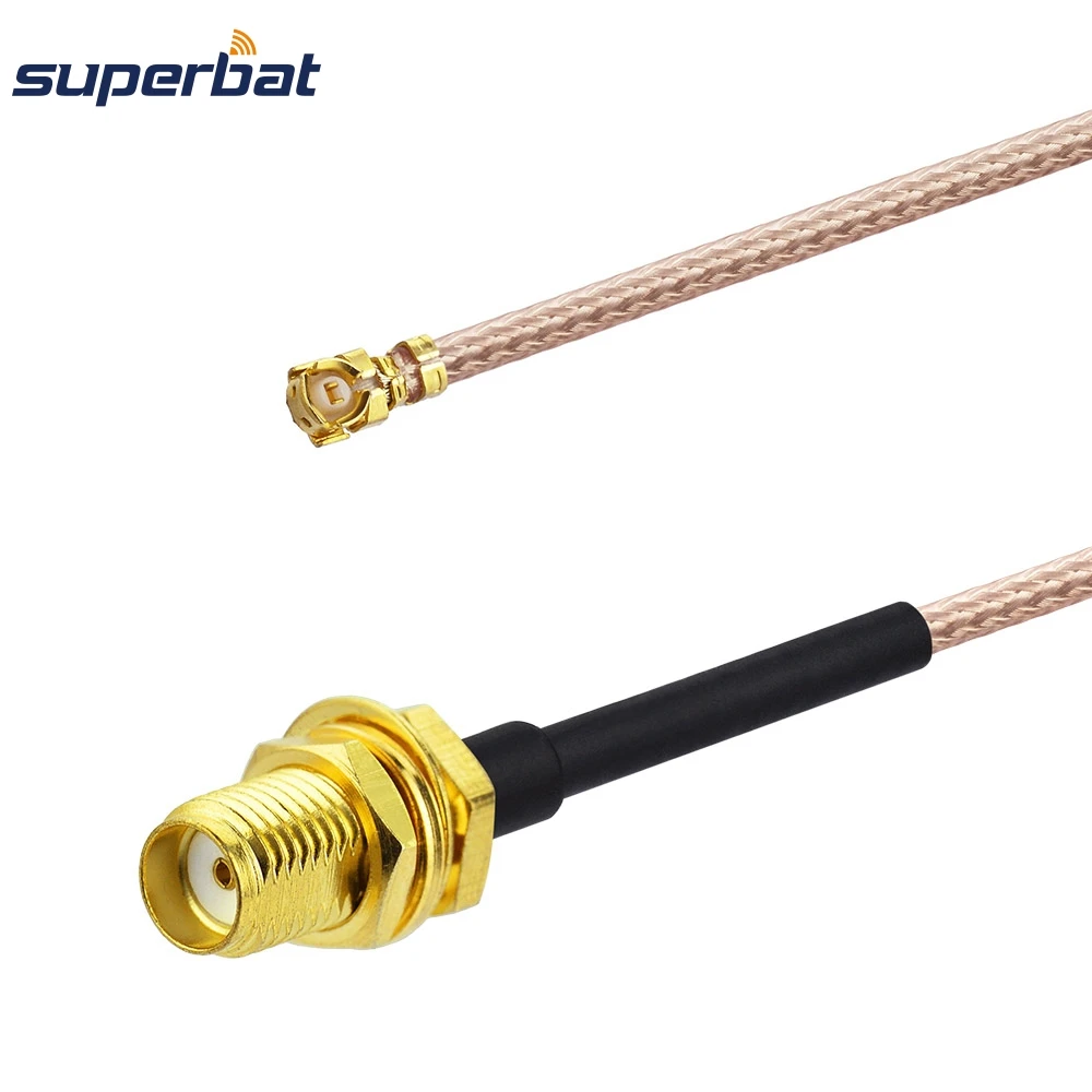 

Superbat IPX/U.Fl to SMA Jack Female Bulkhead Connector Pigtail Coaxia Extension RF Cable Assembly RG178 89cm For Wifi Mini-PCI