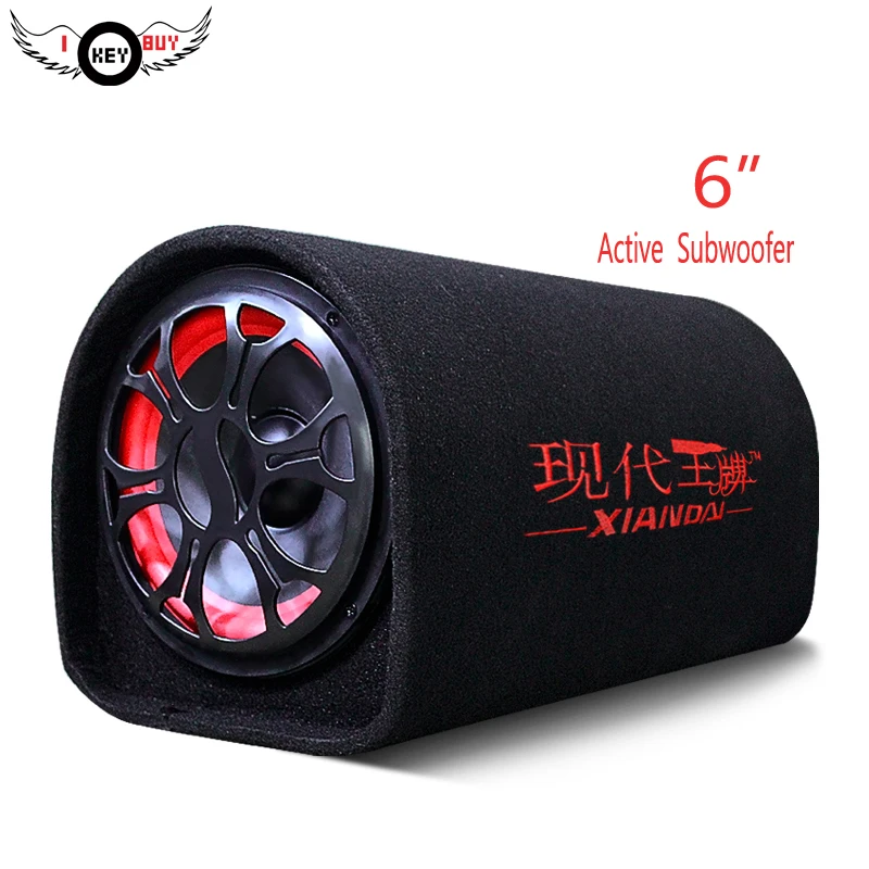 

New arrival 6 inch 12v 220v 300watts Car Audio Hifi Portable Active Tunnel Speakers, KTV boom Box Stage tube Auto Subwoofers