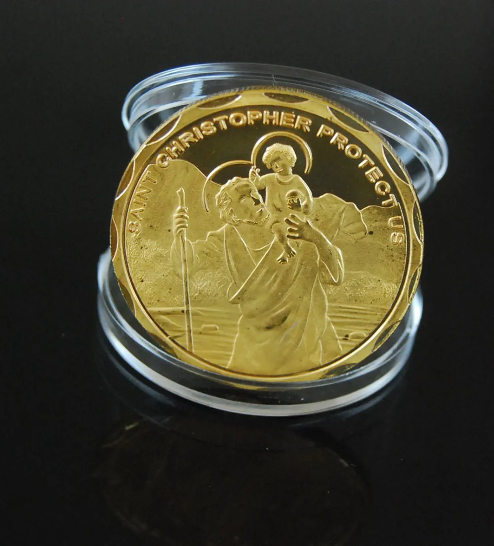 sample Jesus COINS SAINT CHRISTOPHER PROTECT US Coin Free shipping sample Jesus COINS SAINT CHRISTOPHER PROTECT US Coin Free shipping