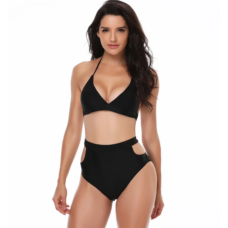 XL XXL Plus Size Women Bikini Set Push Up 5 Colors High Waist Bikini