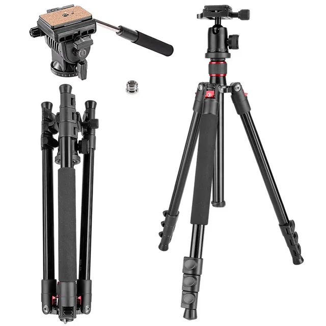 US $51.02 Neewer Portable Tripod 62 inches/158cm with 1/4-inch Quick Release Plate+Bubble Level Professional 