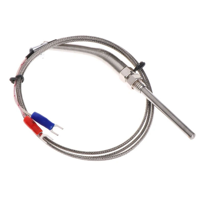 

OOTDTY 1M K-Type Thermocouple Probe 5mm x 50mm 2Wire M8 Thread 3.3Ft Temperature Sensor Dropshipping