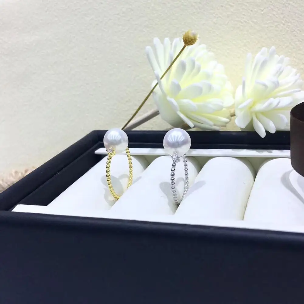 

NEW ARRIVAL 925 Sterling Silver Adjustable Ring Settings Base Findings Mountings Parts for Oyster Pearl Corals Jade Beads Stones