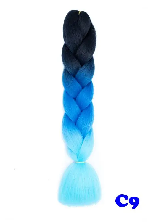 Роскошные 60 см 24 дюйма Ombre Jumbo синтетические плетеные волосы, вязанные крючком блонд розовый синий серый волосы для наращивания Jumbo косы - Цвет: T4/613#
