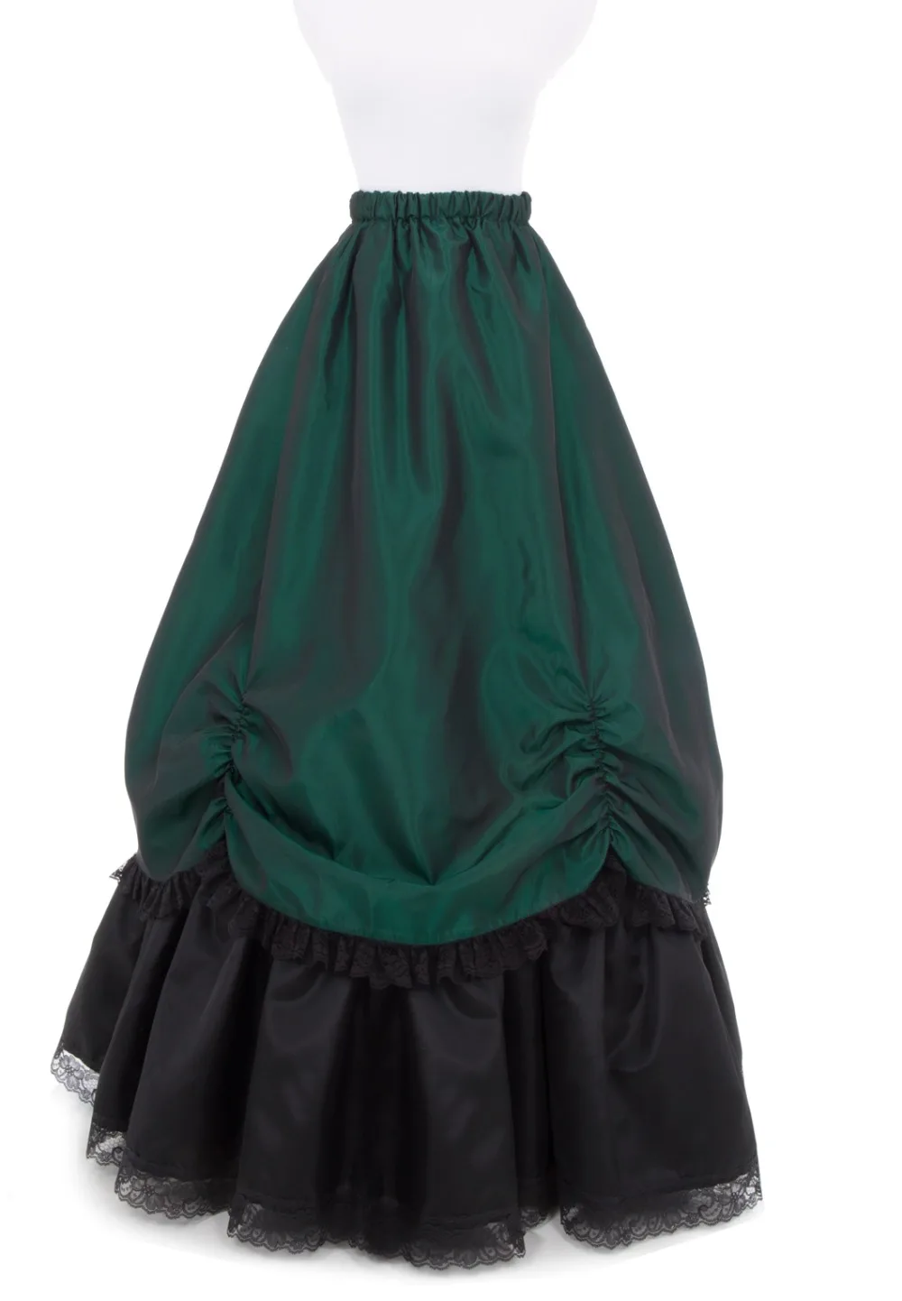 Royal Blue Victorian Skirt Victorian French Pleated Gathered Bustle